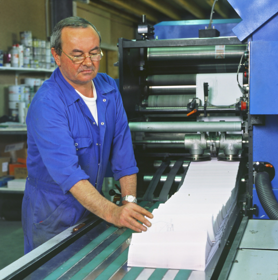 Papier imprimé sur machine offset