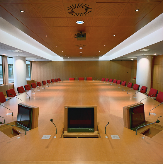 Salle de réunion d'une banque